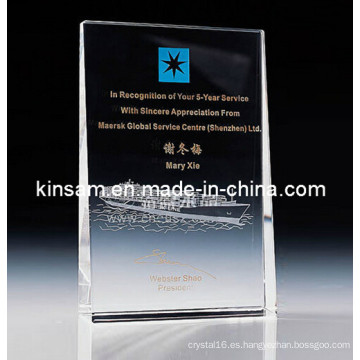 Premio de cristal del proveedor de China con soporte para regalos de recuerdo (KS04147)